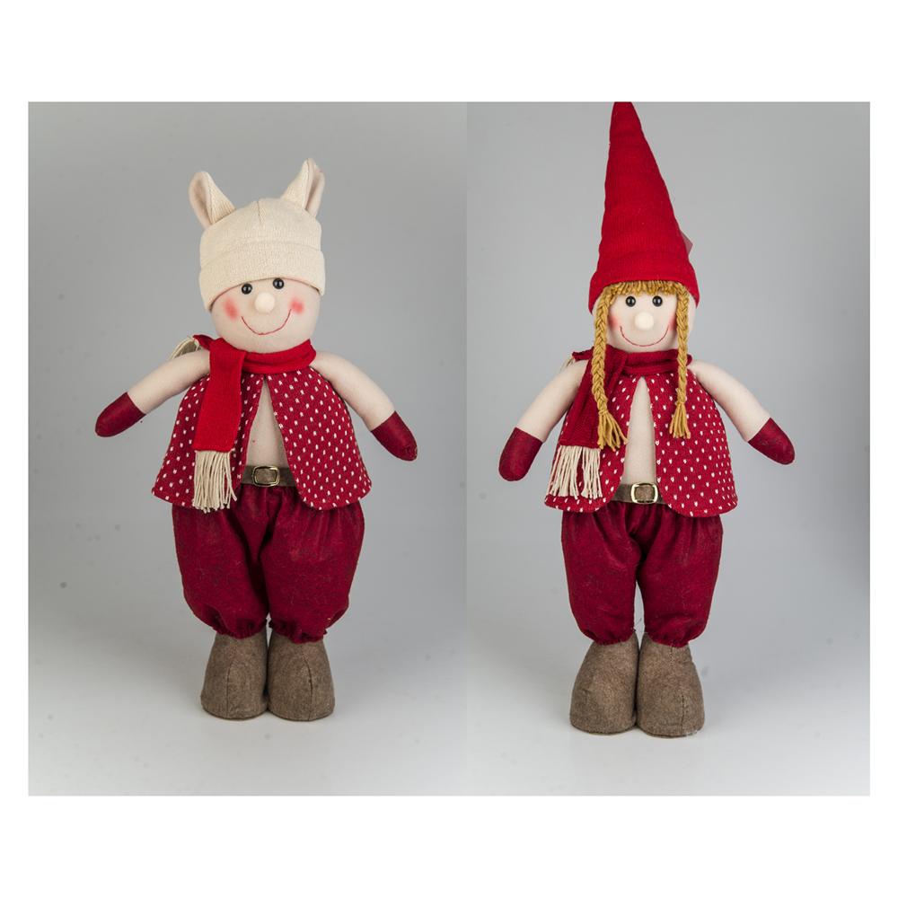 Sht 57512 Deco Bimbo Gnomo Rosso Stand 28*14*56Cm 2 Ass.