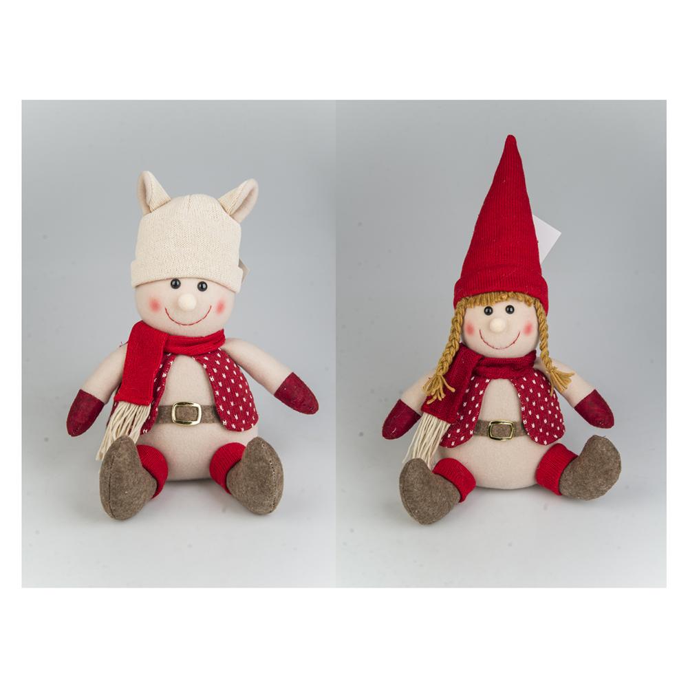 Sht 57514 Deco Bimbo Gnomo Rosso Seduto 22*16*28Cm 2 Ass.
