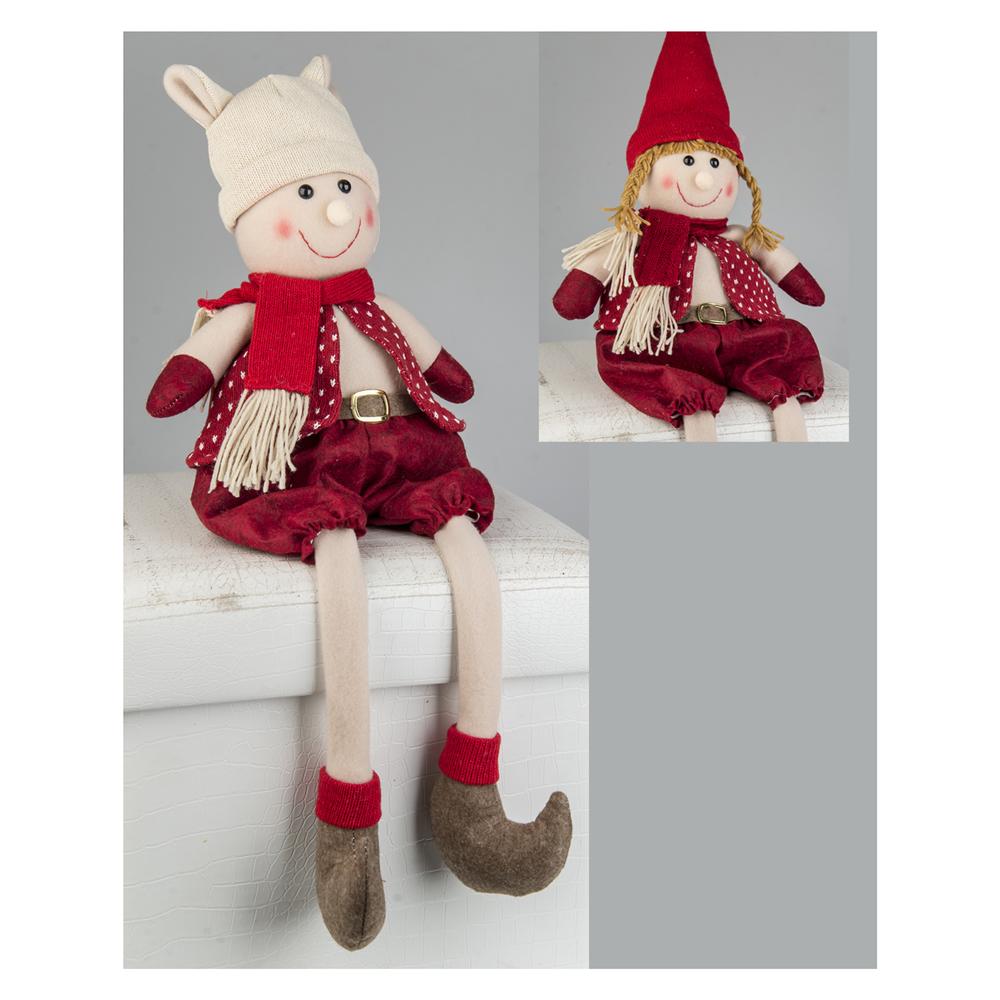 Sht 57515 Deco Bimbo Gnomo Rosso Seduto 22*16*60Cm 2 Ass.