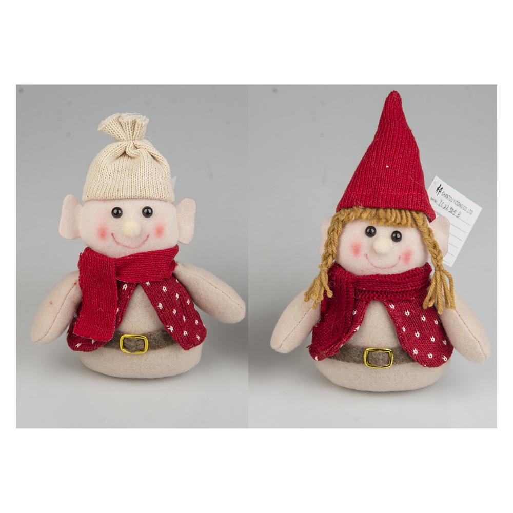 Sht 57516 Deco Bimbo Gnomo Rosso Tondo 14*6*20Cm 2 Ass.