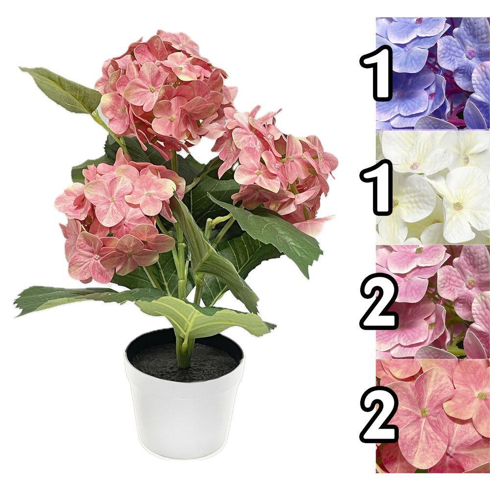 SIL 61555 Vaso Gerani 3 Fiori 50Cm 4 Ass. - Assortito - Piante | Mikasa