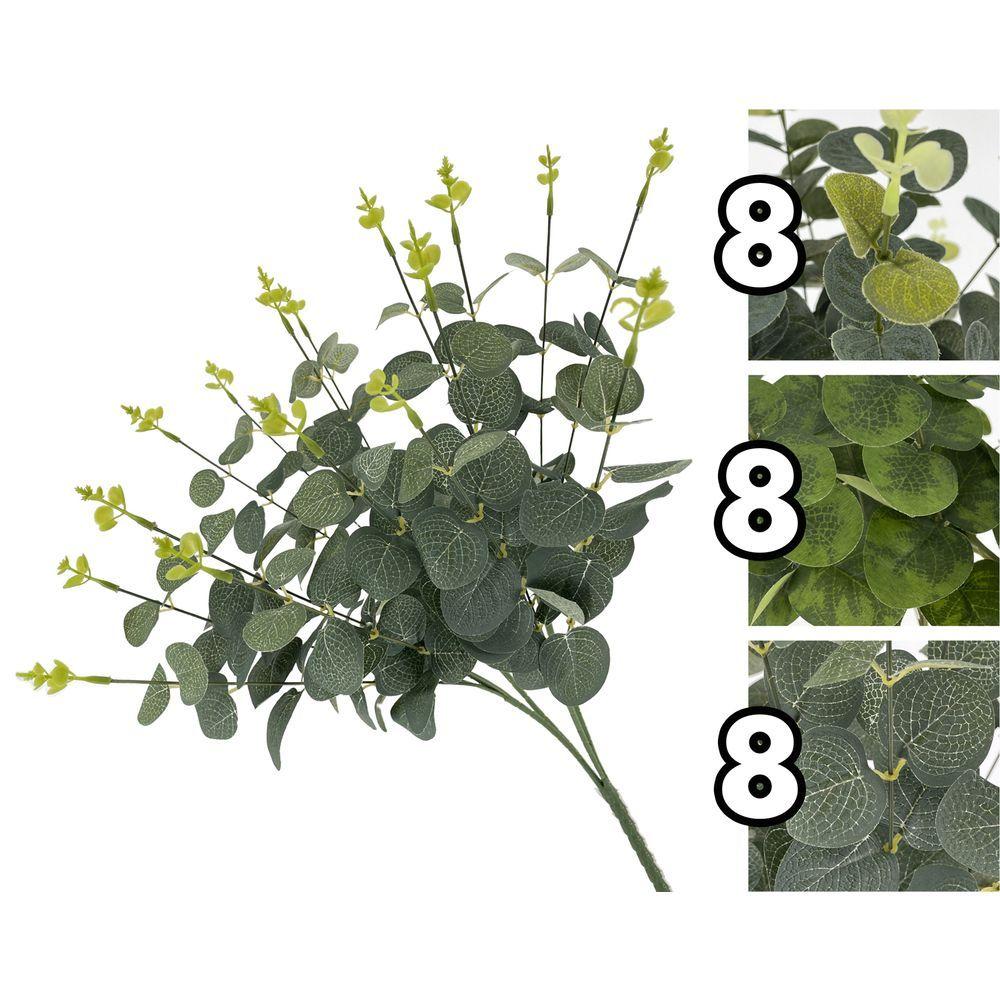 SIL 62109 Bush Foglie Eucalipto 48Cm 3 Ass.