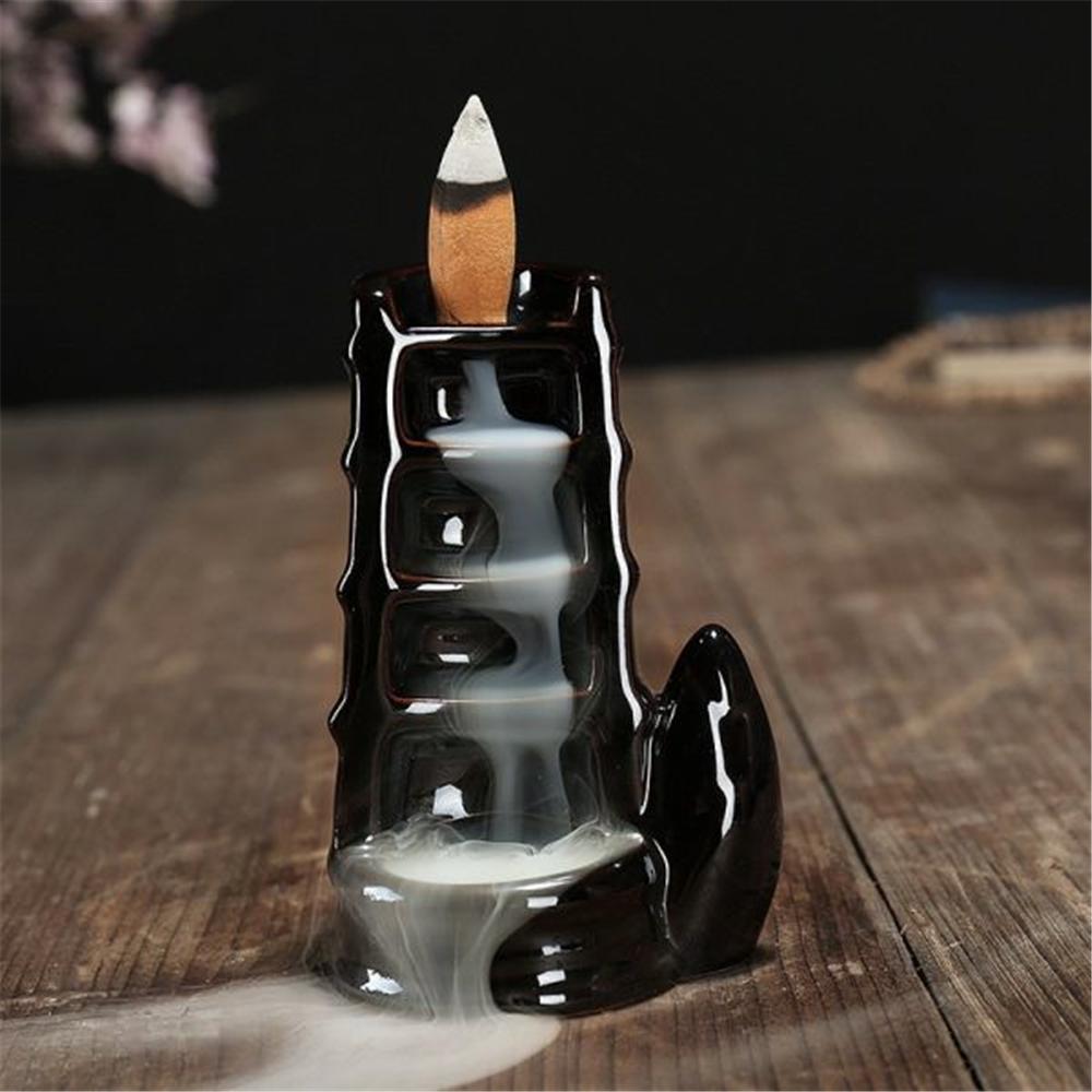 Sl-17 Porta Cono Bambu - Ceramica Argento - Incensi & Accessori | Mikasa