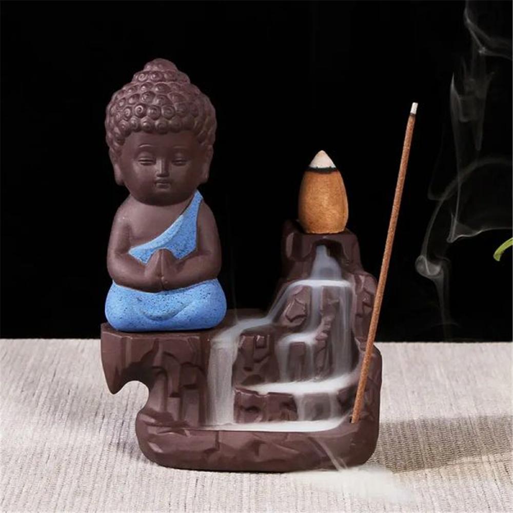 Sl-26 Supporto 'Piccolo Buddha' Per Incensi A - Ceramica Argento - Incensi & Accessori | Mikasa