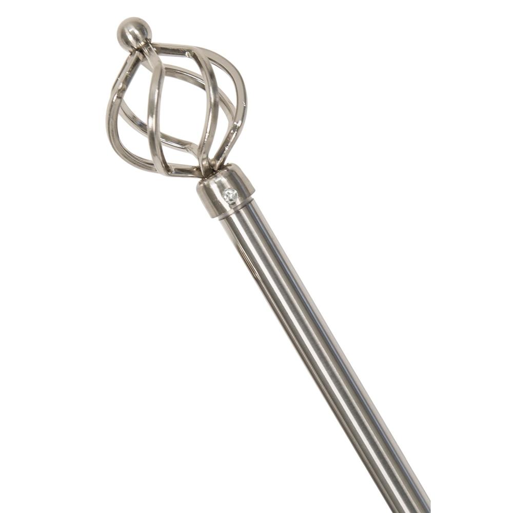 Asta Sfera Traforata Placcata Silver 120-210Cm - Metallo Argento - Aste Tende | Mikasa