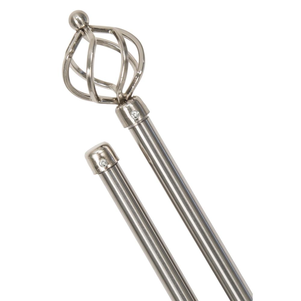 Asta Sfera Traforata Placcata Silver 160-310Cm - Metallo Argento - Aste Tende | Mikasa