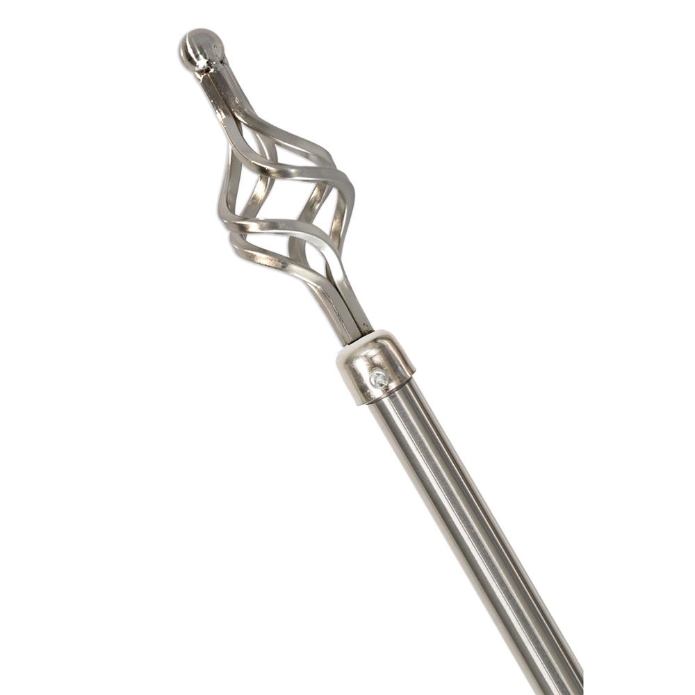 Asta Vortice Placcata Silver 120-210Cm - Metallo Argento - Aste Tende | Mikasa