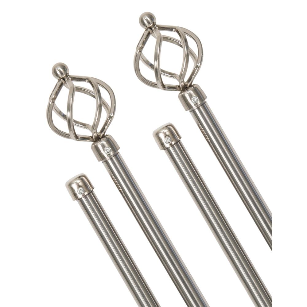 Sma A0019 Asta Traforata Doppia 160-310Cm Silver Plated