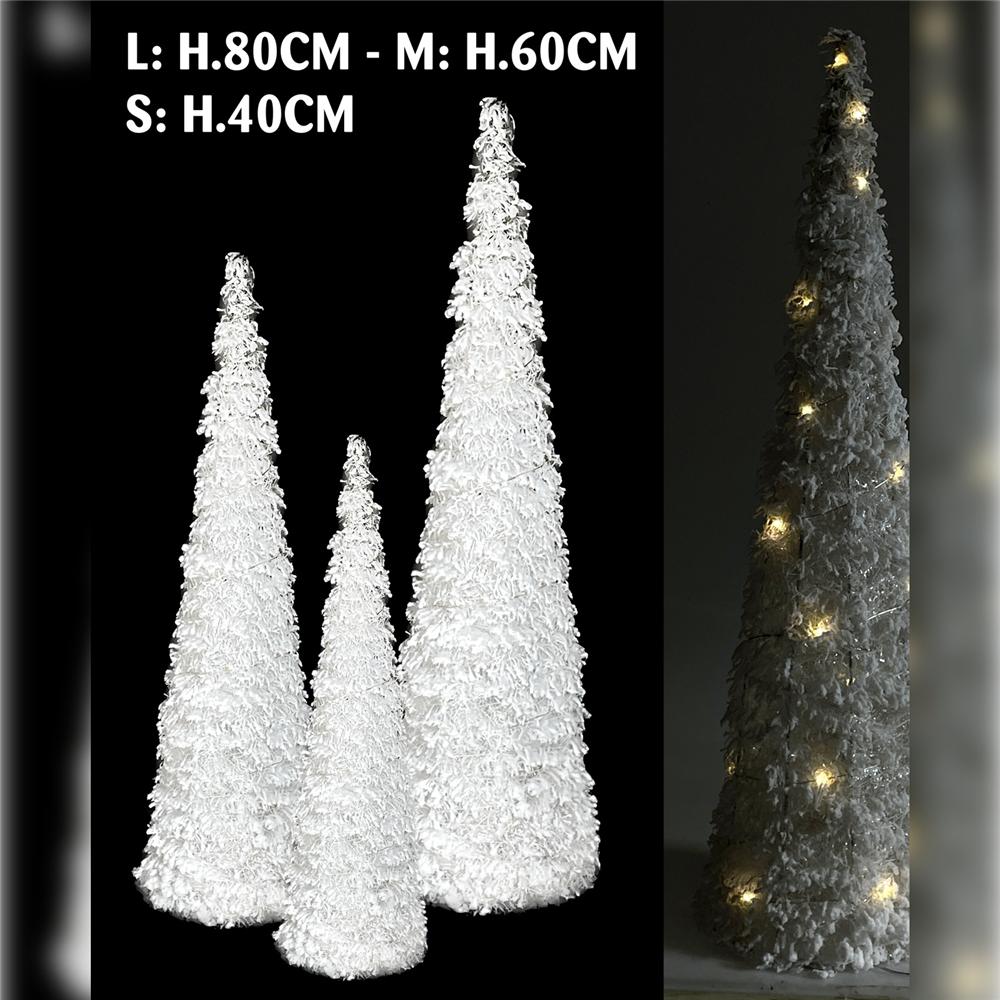 Sul 58963-G Albero Cono Snow White 40 Led 80Cm