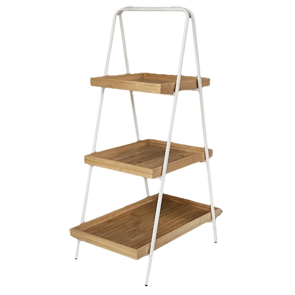 Tia 59545 Mobile Pieg. Portavassoi White Bamboo 52,3*32,5*89,5