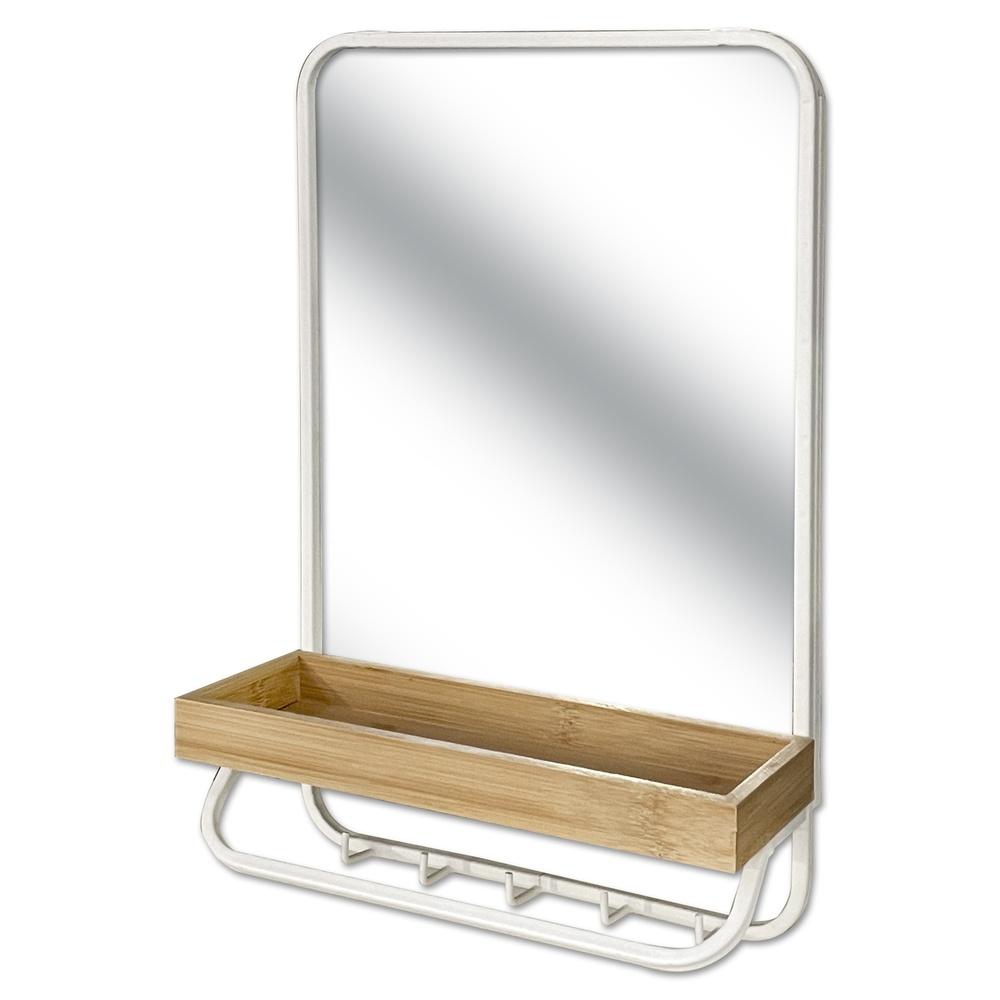 Tia 59546 Appendiabiti Da Parete White Bamboo 29,5*11,5*45Cm