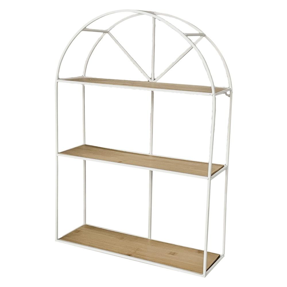 Tia 59555 Mensola Da Parete 3 Ripiani White Bamboo 45*14*64Cm