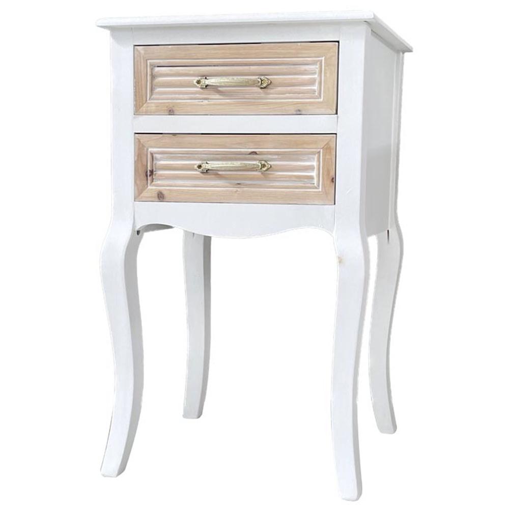 Tia 59578 Comodino Elegant Kaunas 41*34*68Cm - Bianco - Comodini | Mikasa