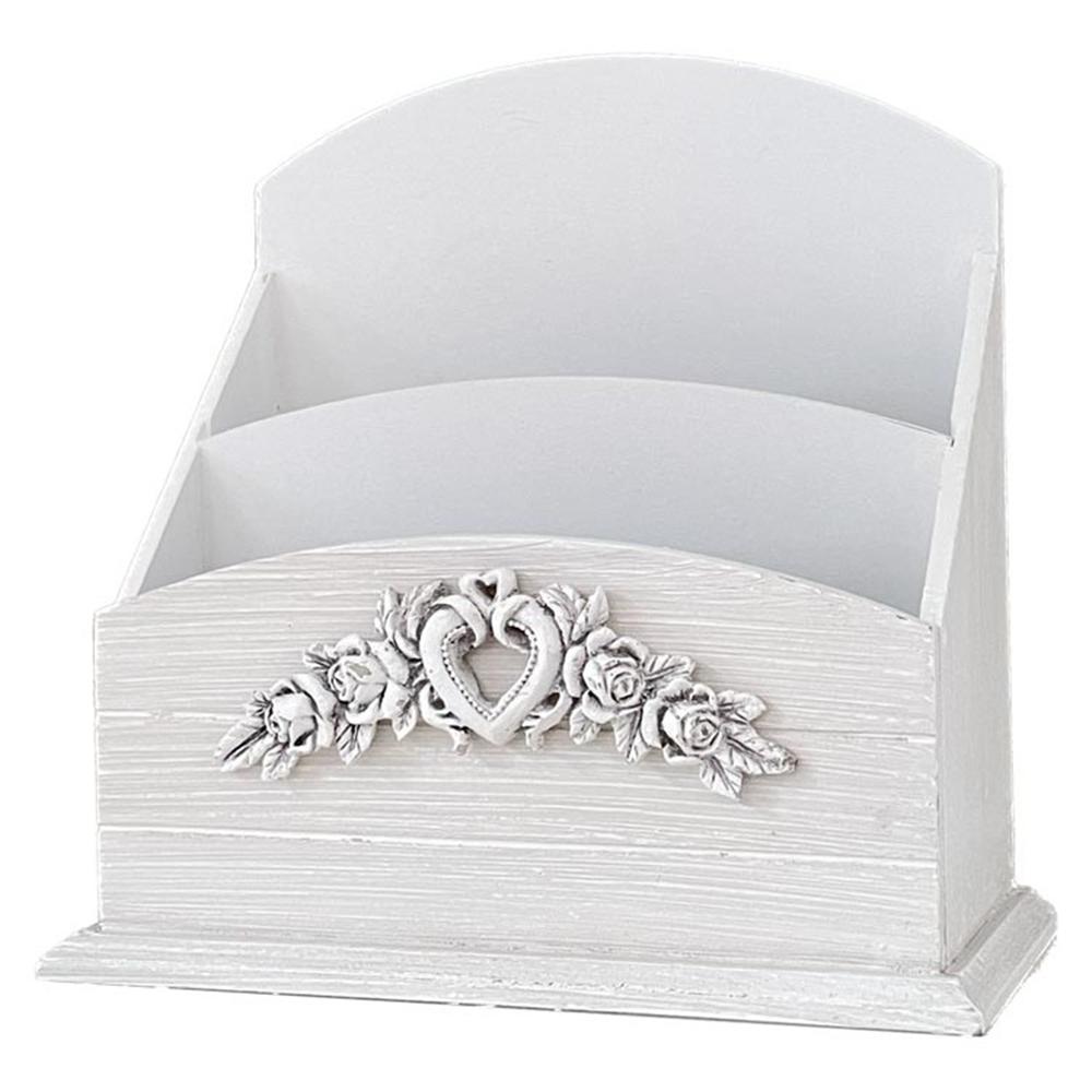 Tia 59618 Portalette Shabby White 19*8,5*20,5Cm - Bianco - Porta Lettere | Mikasa