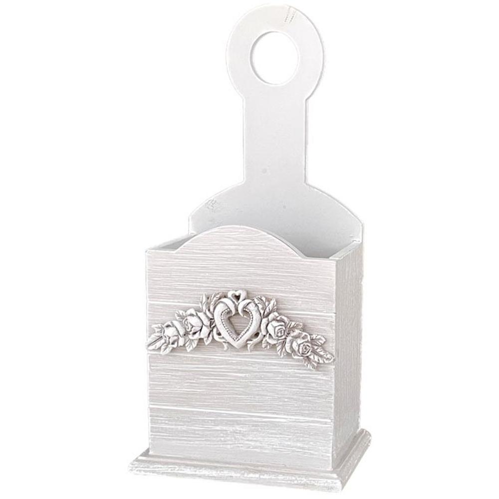 Tia 59619 Portautensili Shabby White 14*7,5*29Cm - Bianco - Porta Lettere | Mikasa