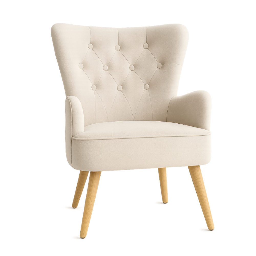 Tia 60077 Poltrona Trapuntata Classic Crema 67*71*90Cm