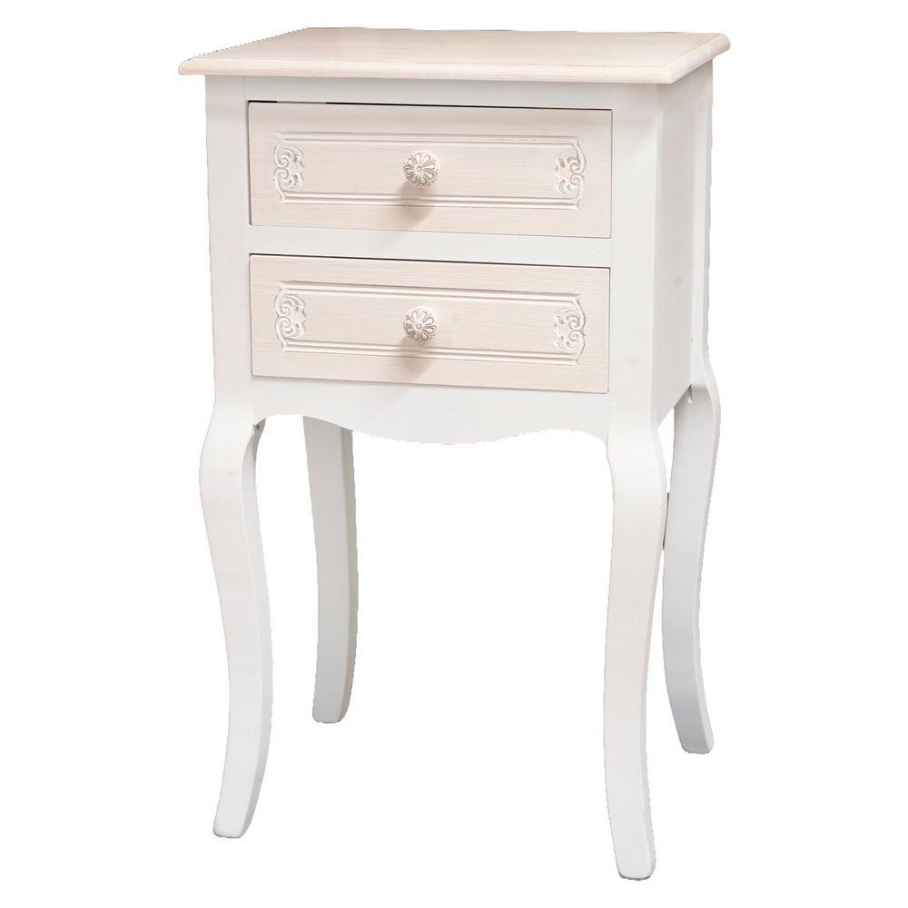 TIA 61913 Comodino Elegant Coventry 41*34*68Cm - MDF Bianco - Comodini | Mikasa