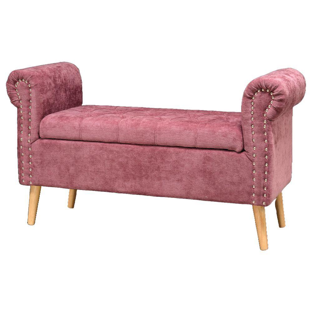 TIA 62219 Panca Impero Vogue Vinaccia 112*40*62Cm - Tessuto Rosa - Panchine | Mikasa