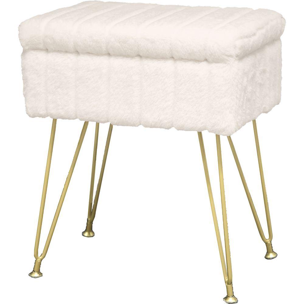 TIA 62343 Sgabello Soft Strisce Crema 40*30*47,5 - Crema - Sgabelli | Mikasa