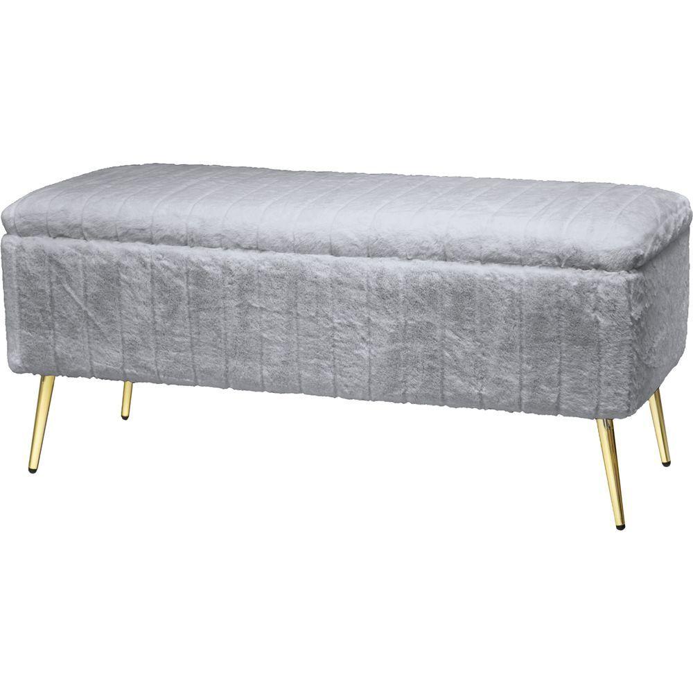 TIA 62345 Panca Soft Strisce Grigia 110*42*50Cm - Grigio - Panchine | Mikasa