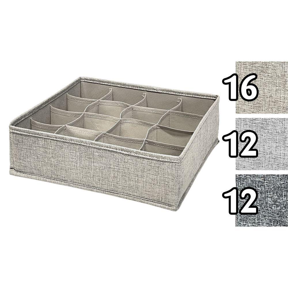 TIC 61277 Organizer X16 Poly 32*32*10Cm 3 Ass.