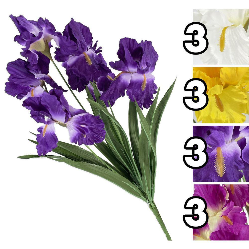 TIG 62184 Mazzo Iris 7 Fiori 64Cm 4 Ass.