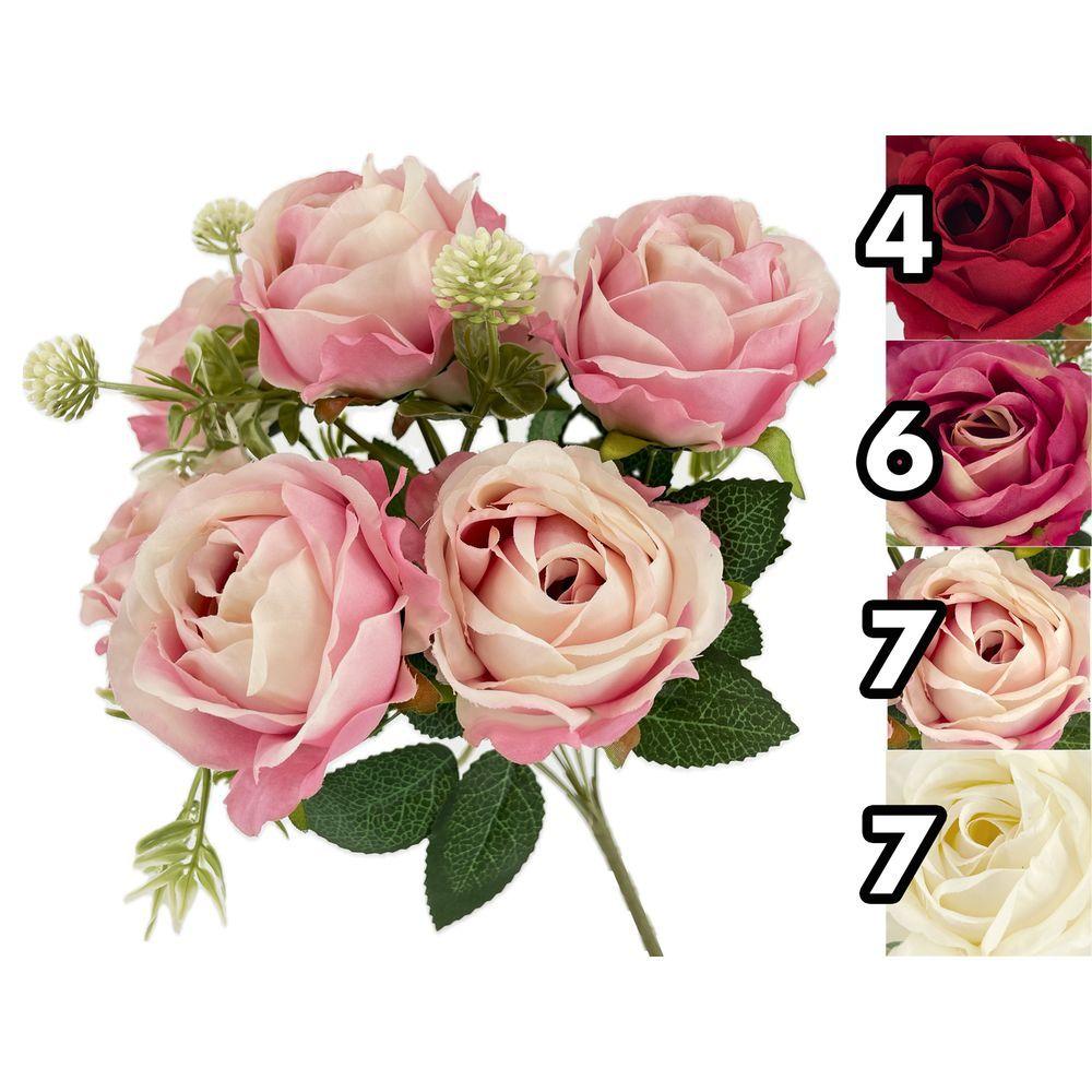 TIG 62188 Mazzetto Rose 7 Fiori 37*8Cm 4 Ass.