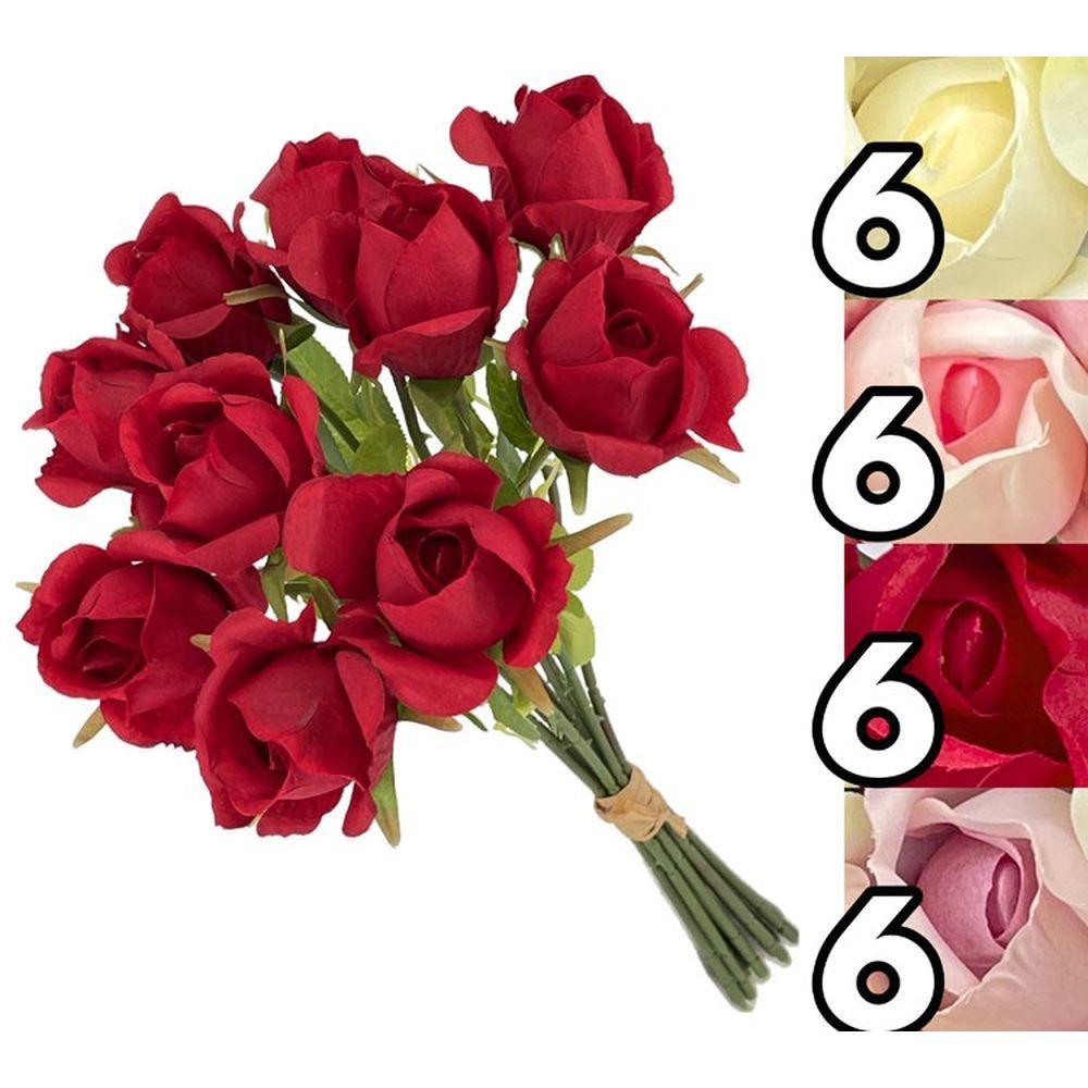 TIG 62688 Bouquet 10 Roselline Charm 38Cm 4 Ass.