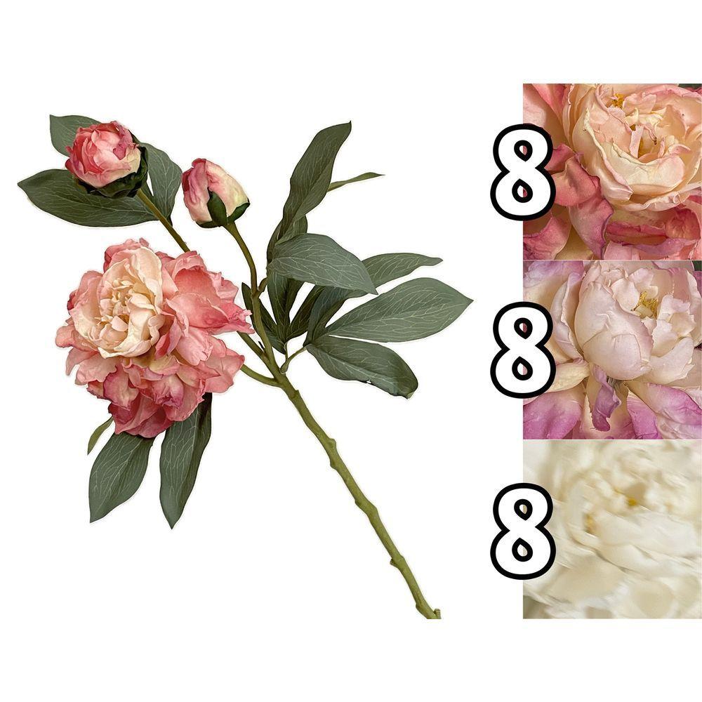 TIN 61579 Stelo Elegant Peonie 63Cm 3 Ass. - Tessuto Assortito - Fiori | Mikasa