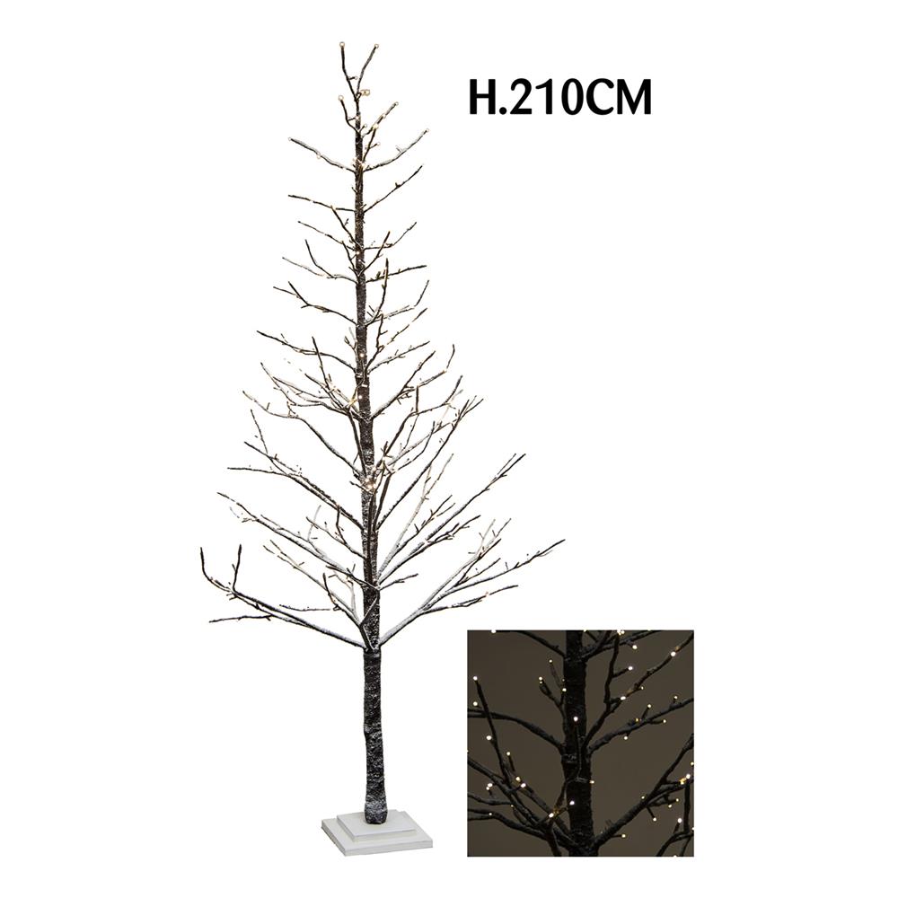 Tom 56505 Albero Natale Naturale/Innevato 306 Luci Led Calde H.210Cm