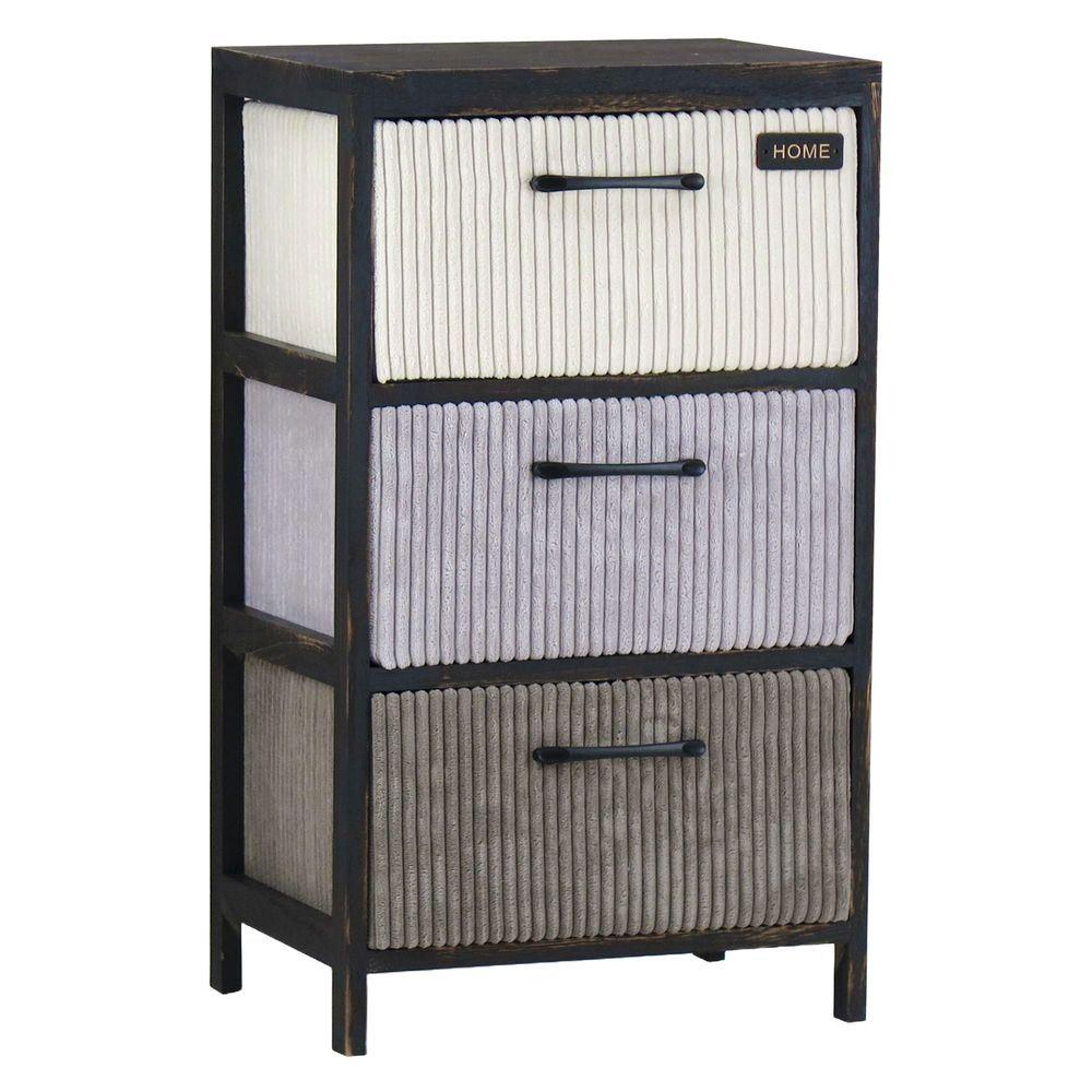 Ton 60836 Colonnina Soft Black 3 Cassetti 39*29*69Cm