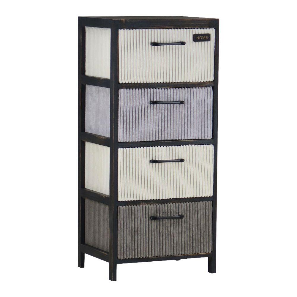 Ton 60837 Colonnina Soft Black 4 Cassetti 39*29*88Cm