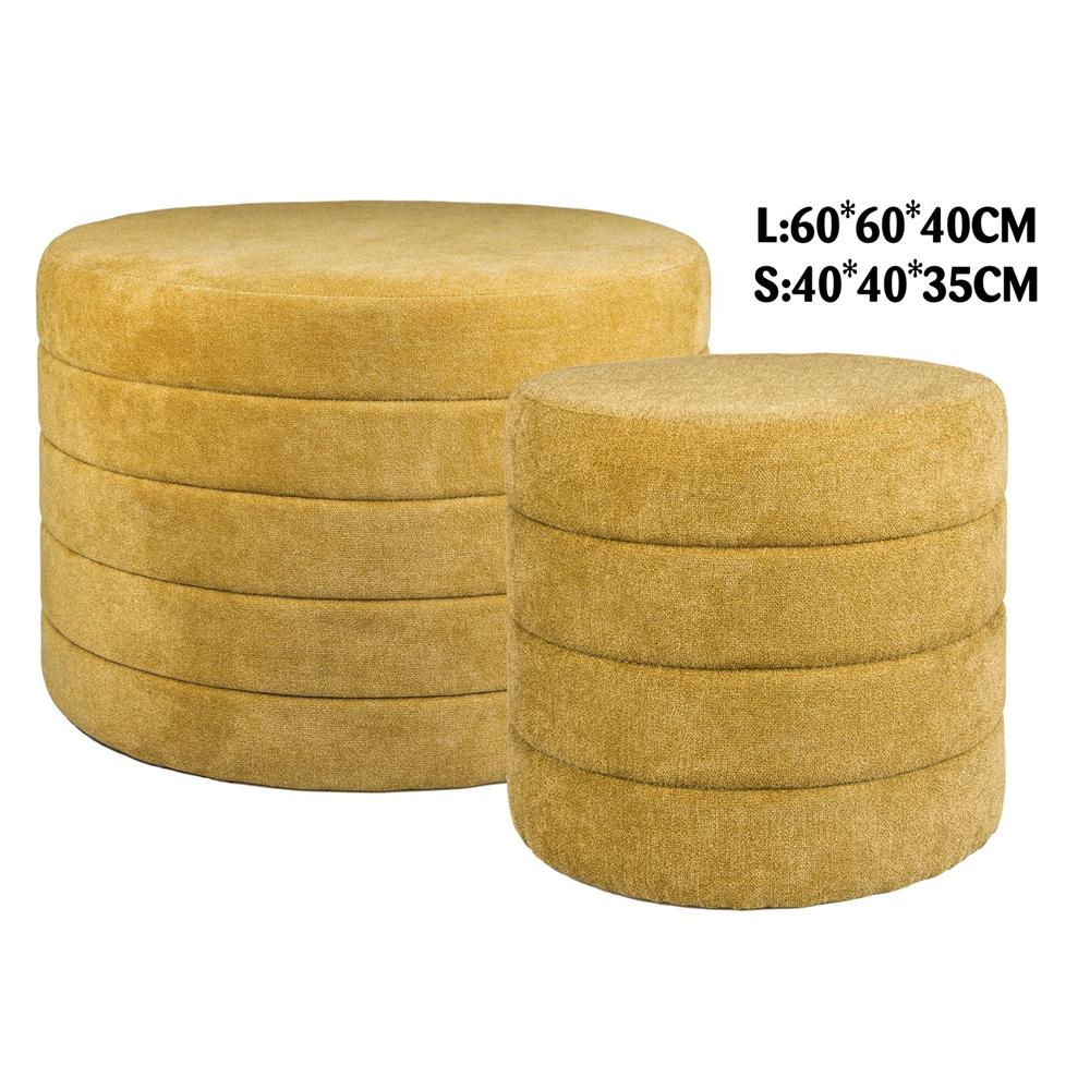 Tow 56286-G Pouf Bilbao Ciniglia Senape 60X60X40H