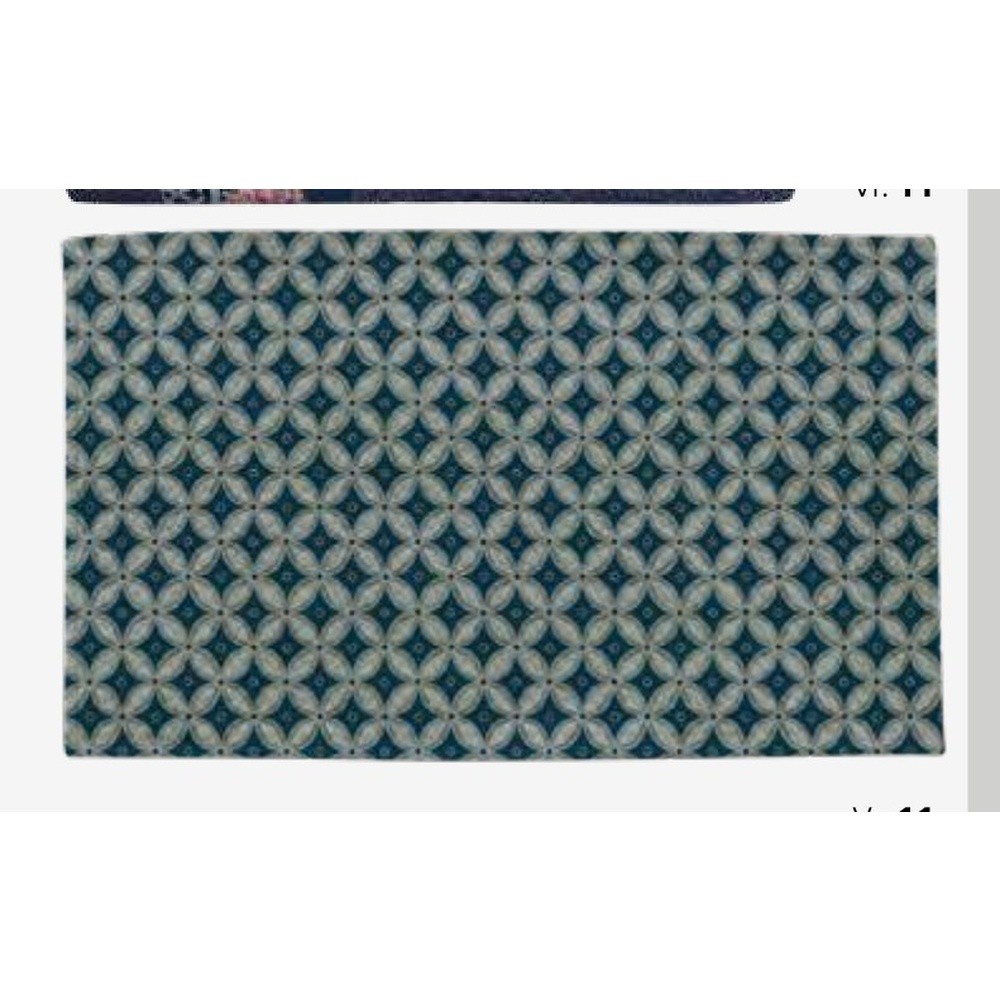 Tappeto Velluto Giardino Cm.60X110 Blu 11