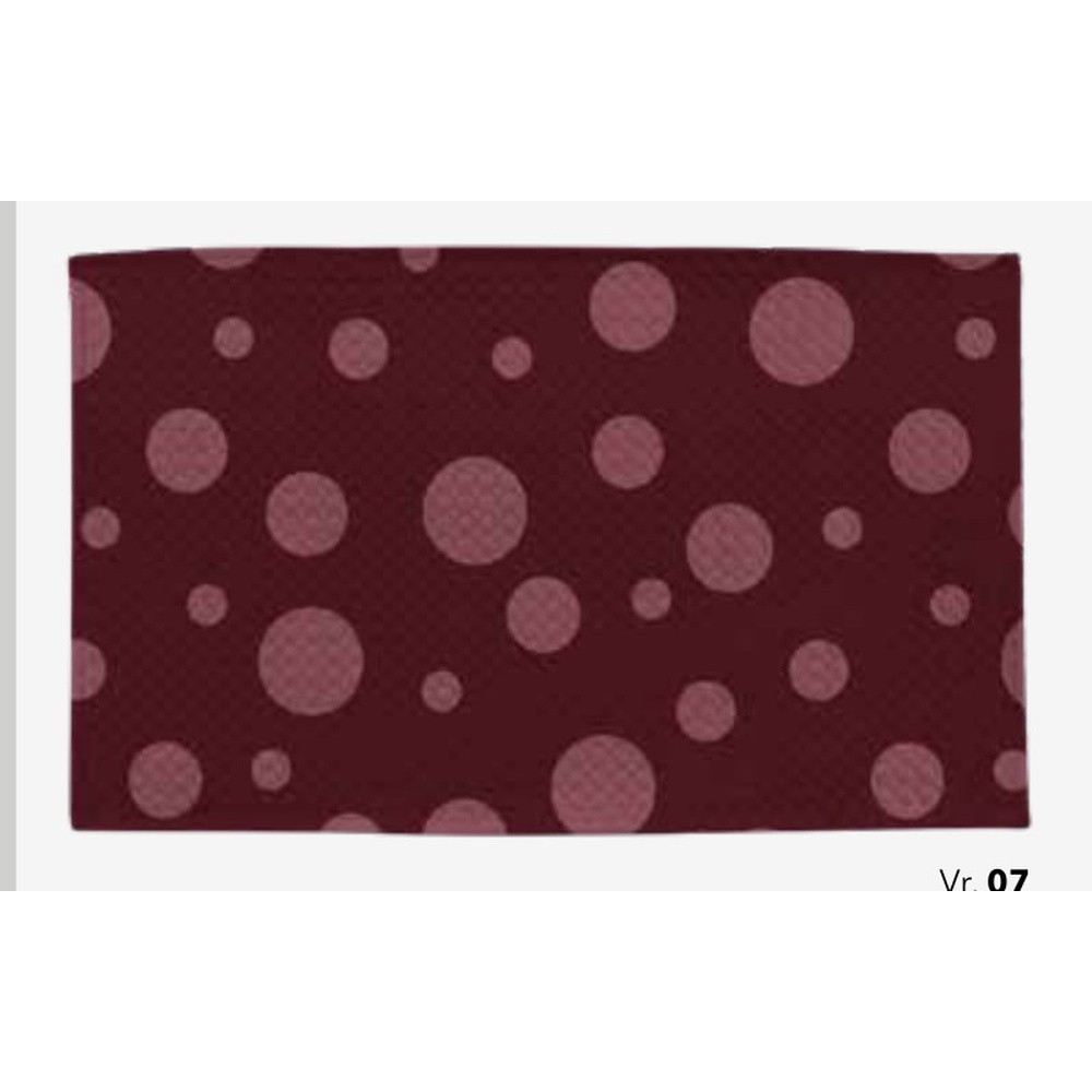 Tappeto Velluto Pois Cm.60X110 Bordeaux 07