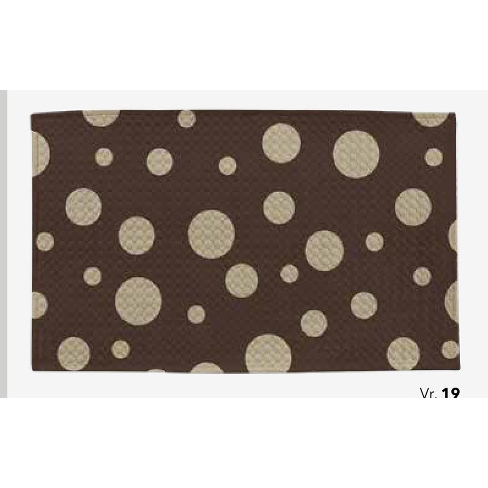 Tappeto Velluto Pois Cm.60X110 Marrone 19