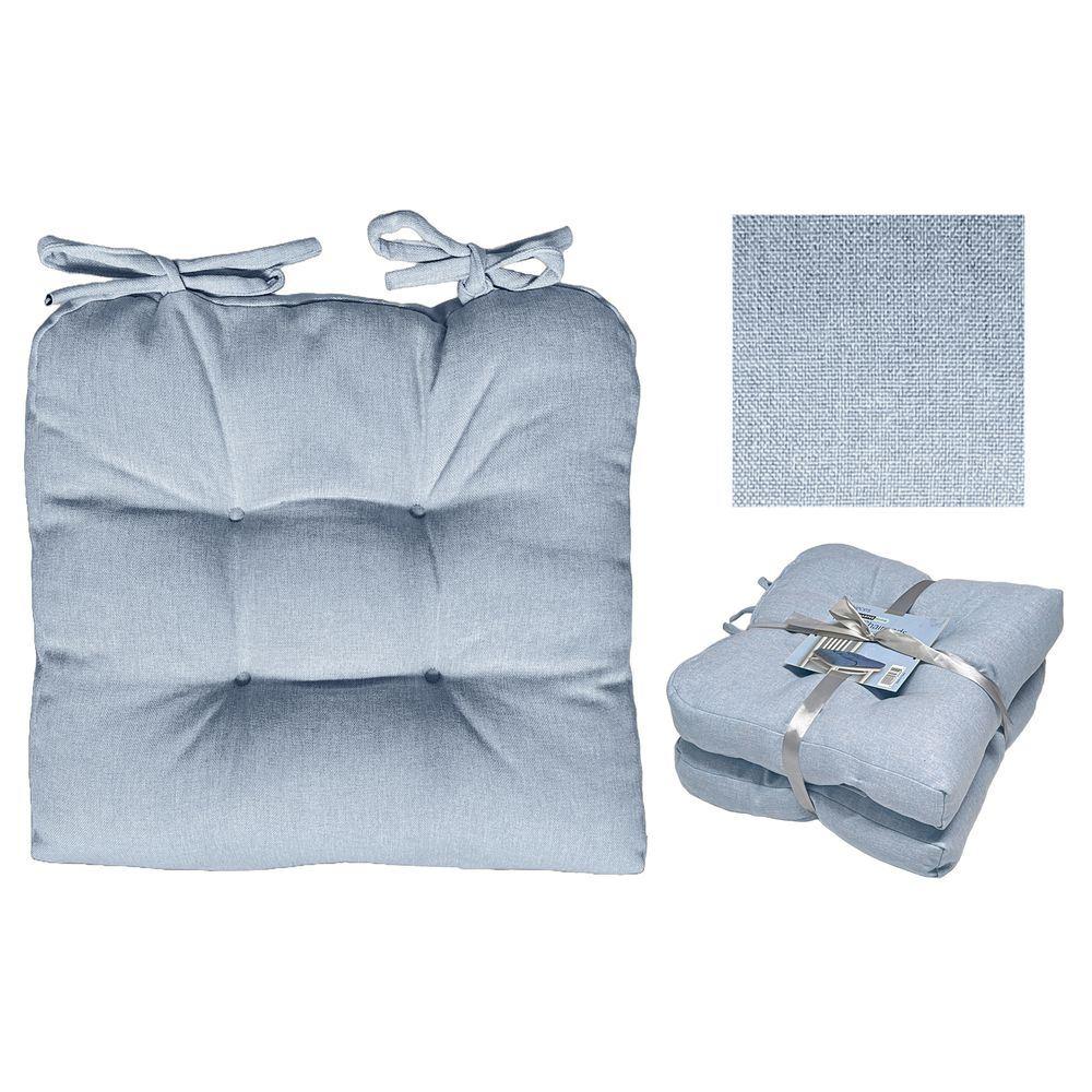 TPE 62222 Set 2 Cuscini Da Seduta Celesti 2 X 38*38*8Cm