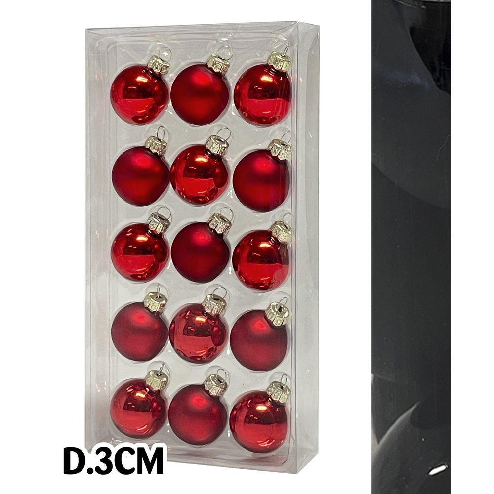Uan 60965 Conf. Sheer X15 Sfere Vetro Xmas D.3Cm Nero