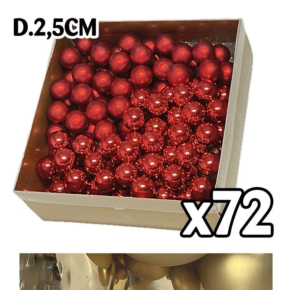 Uan 61065 Conf. Nature X72 Sfere Vetro Xmas D.2,5Cm Oro
