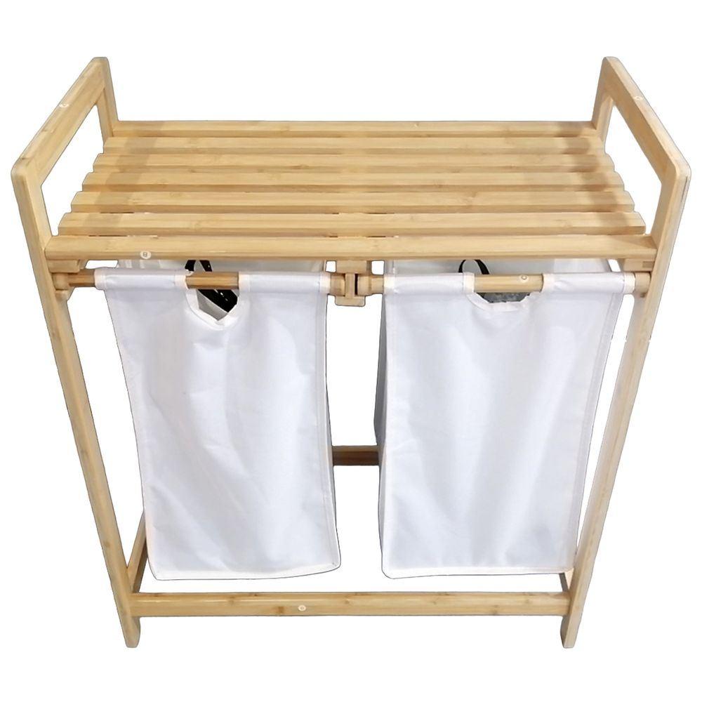 UIS 62492 Porta Panni Doppio Bambu 63,5*33*72,5Cm - Accessori Bagno | Mikasa