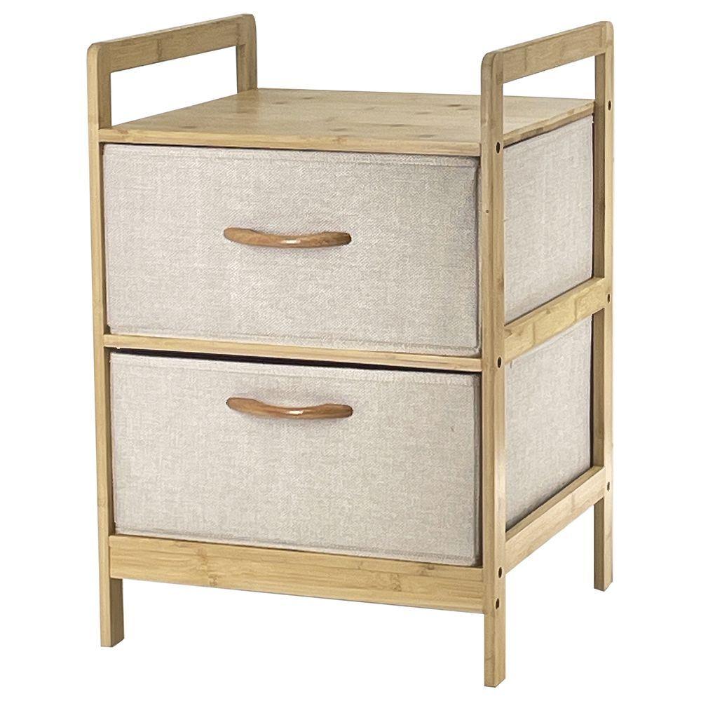 UIS 62495 Mobiletto Bambu Due Cassetti 40,5*38*58,5Cm