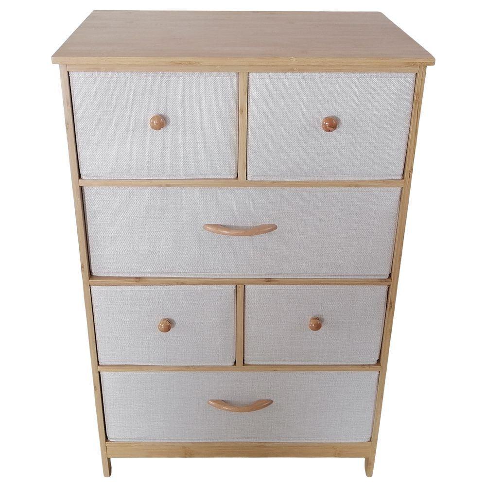 UIS 62498 Mobiletto Bambu Sei Cassetti Simmetry 57,5*37,5*87,5Cm