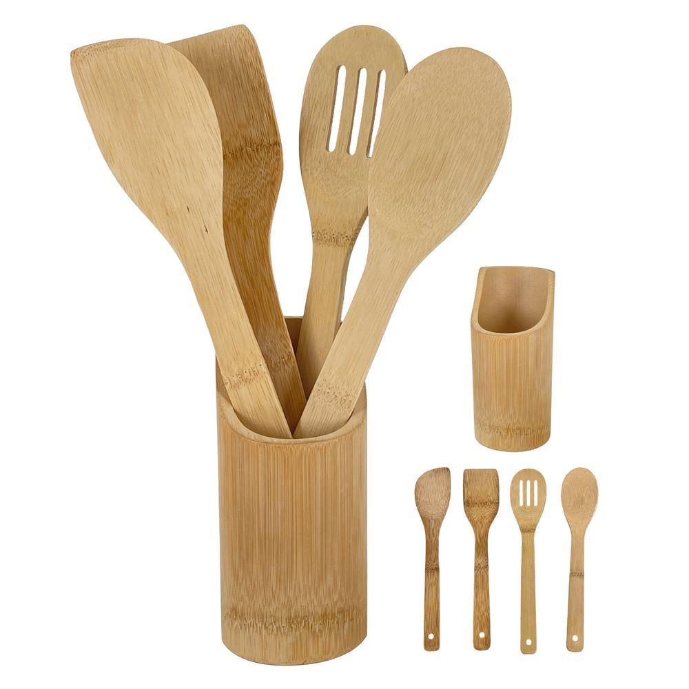UIS 62502 Set 4 Mestoli + Portamestolo Bambu - Utensili | Mikasa