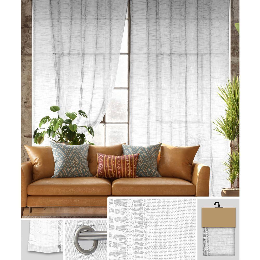 Utf 60856 Tenda Leila White 140*280Cm - Tessuto Bianco - Tende | Mikasa