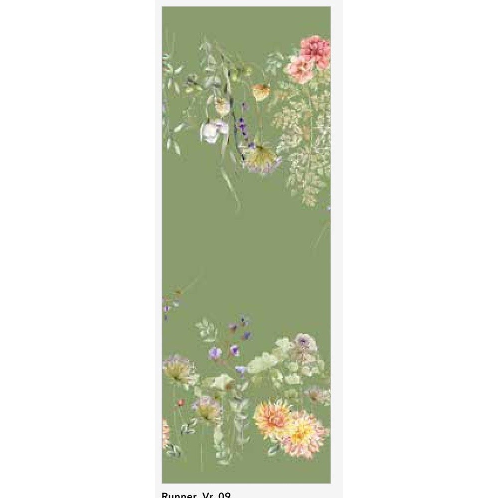 Runner Achillea Cm.50X150 Verde 09 - Cotone Verde - Runner | Mikasa