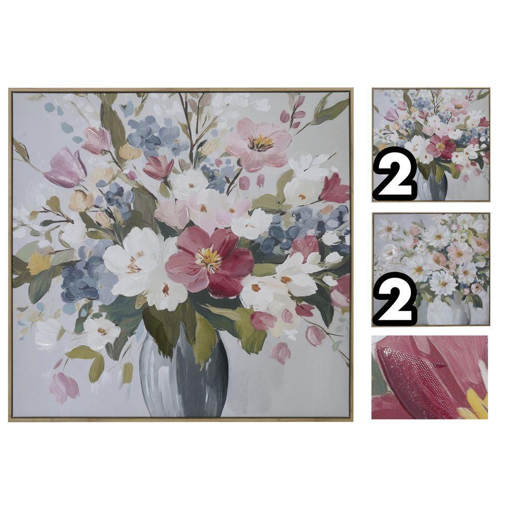 WAD 62365 Quadro Vaso Fiorito 80*80Cm 2 Ass.