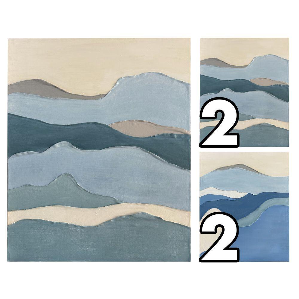 WAD 62371 Quadro Texture Mare 80*100Cm 2 Ass.