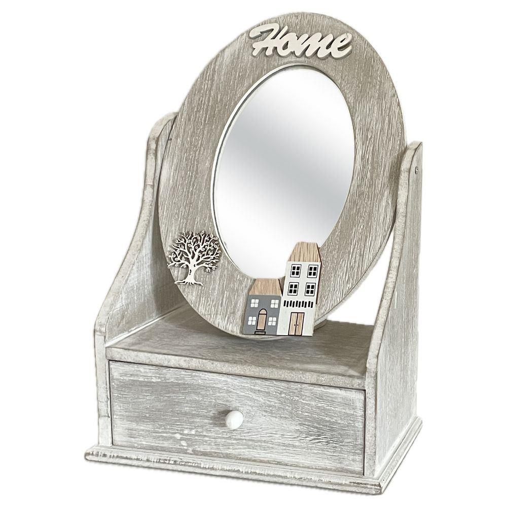 WES 61643 Mini Toeletta Con Specchio Oval Fiandre 22*10,5*30Cm