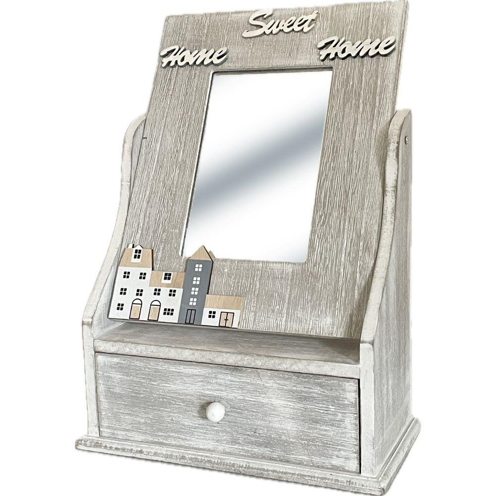 WES 61644 Mini Toeletta Con Specchio Rettangolare Fiandre 21*10,5*29,5Cm