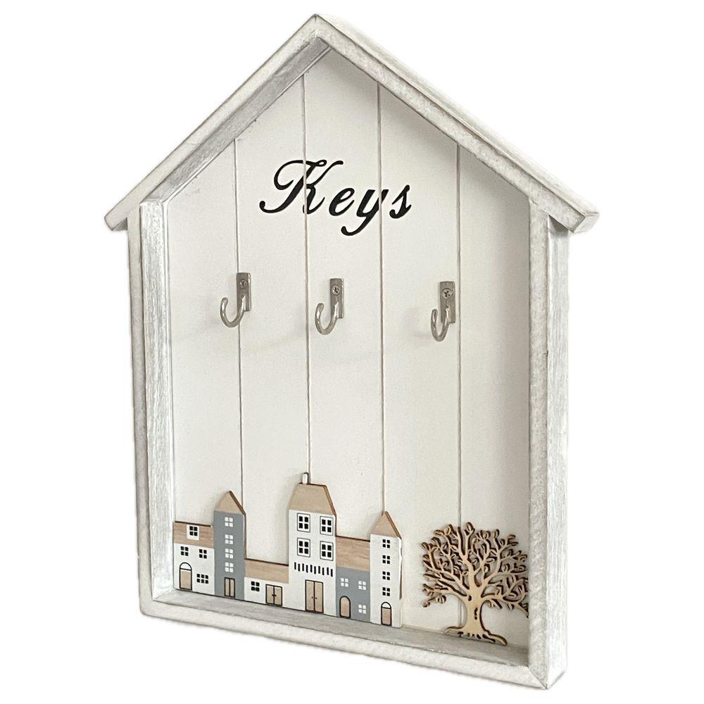 WES 61653 Appendichiavi Casetta Fiandre 24*2,5*29Cm - Legno - Porta Chiavi | Mikasa